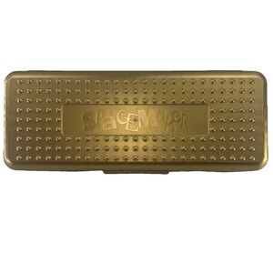 SPACEMAKER Long Pencil Case 13" Ruler Storage Box Art‎ Craft Gold Glitz School